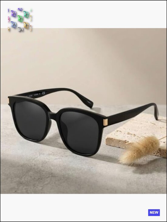 Square Polarized Sunglasses Retro Style UV400 Protection Trendy Classic main image 5